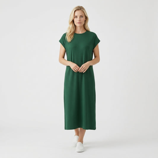 Robe verte en coton