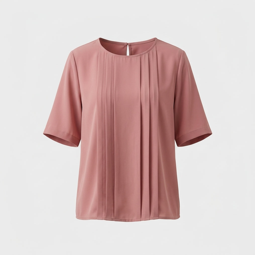 Blouse rose à plis