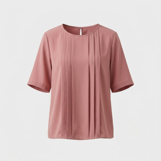 Blouse rose à plis